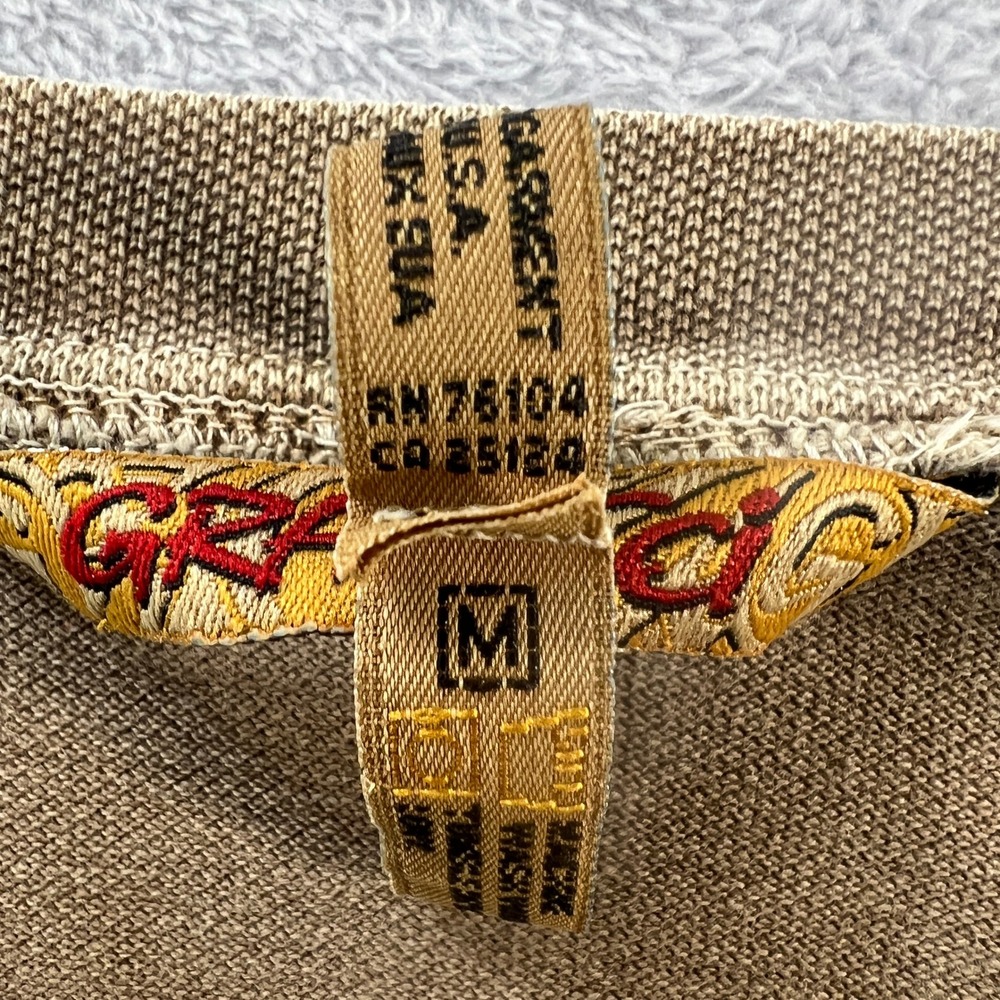 Vtg. Gramicci Long Sleeve Shirt Medium Made in USA 90s Embroidered Logo Gorpcore - Picture 4 of 10